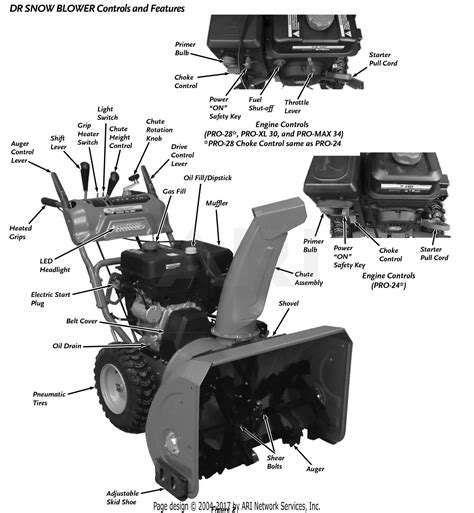 pronovost snowblower parts diagram